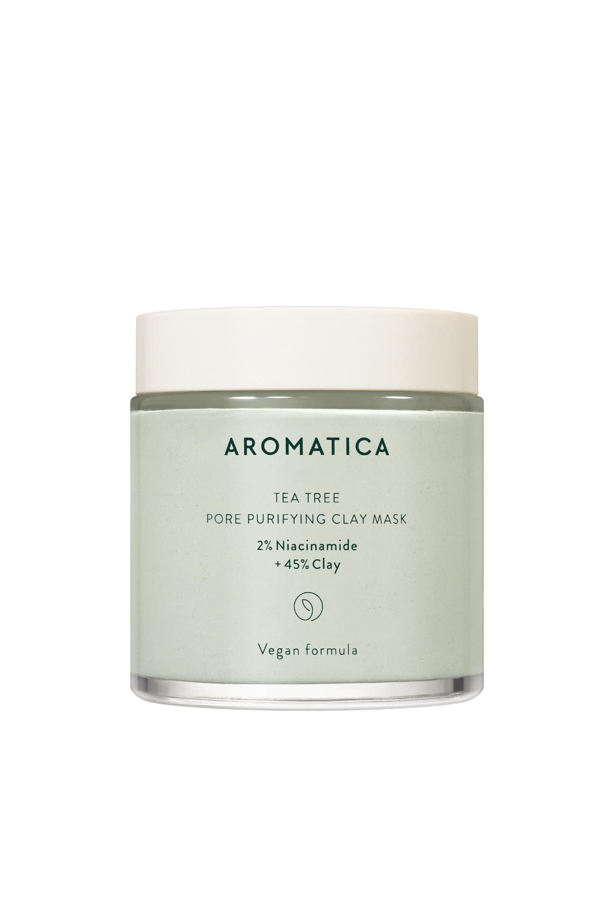 Aromatica Tea Tree Pore Purifying Clay Mask 2% Niacinamide + 45% Clay 120 g – Çay Ağacı & Niasinamid Vegan Kil Maskesi